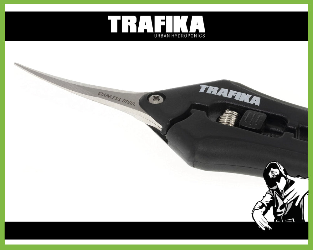 Trafika Ernteschere, gebogene Klinge Gartenschere Pflanzenschere Trimmschere