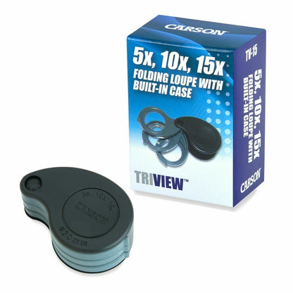 Carson TriView 5x/10x/15x Klapplupe TV-15