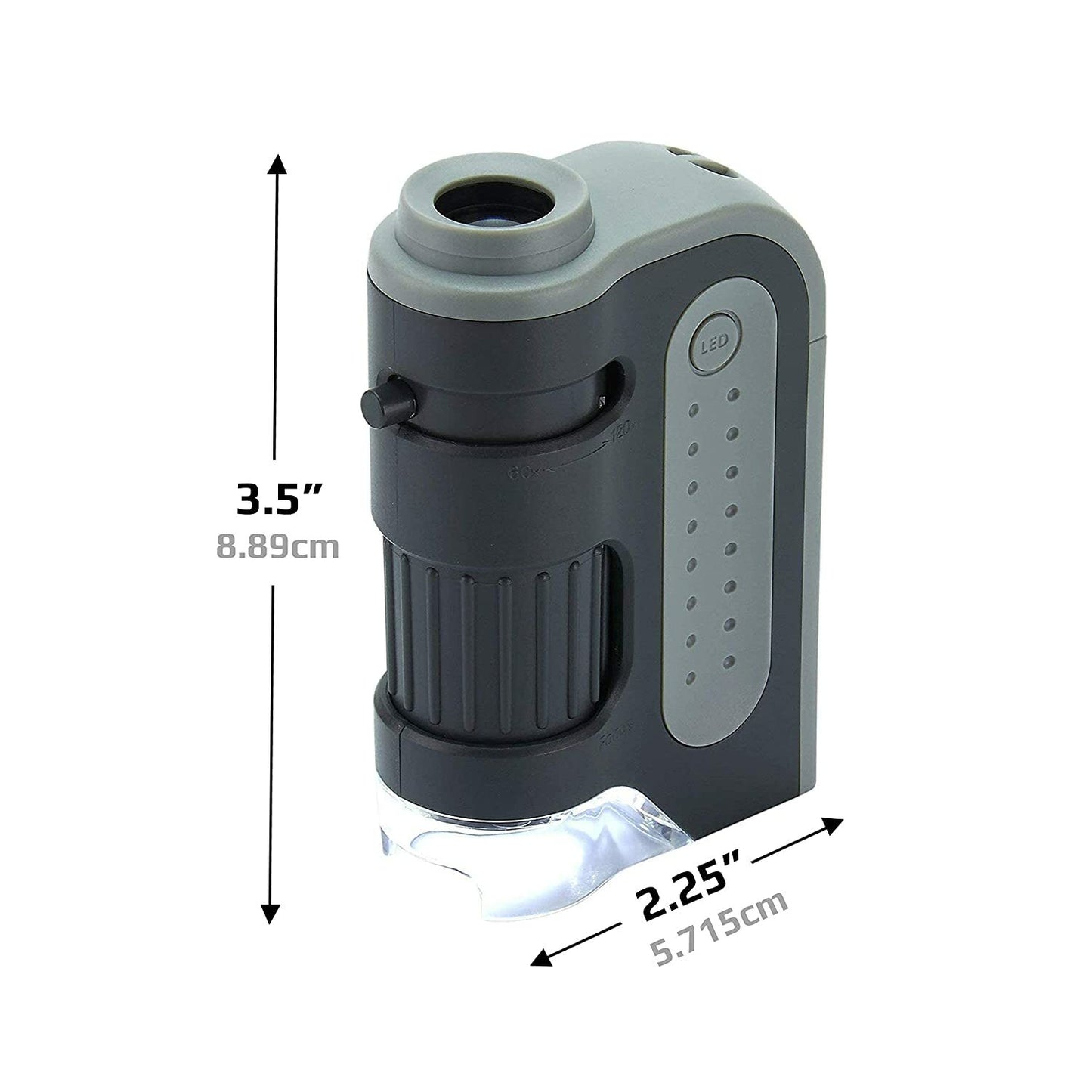 Carson MM-300 MicroBrite Plus 60x-120x LED Taschenmikroskop asphärische Linsen
