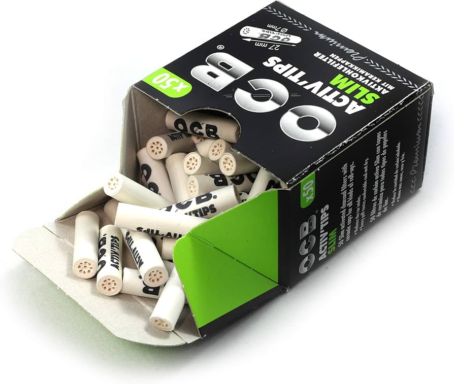 OCB Activ Tips Slim Aktivkohlefilter 7mm - 50Stk