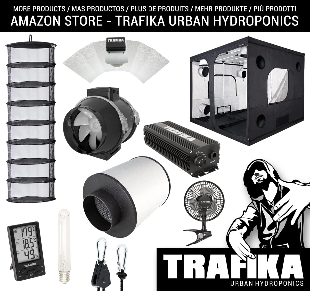 TRAFIKA Growzelt 80x80x160cm