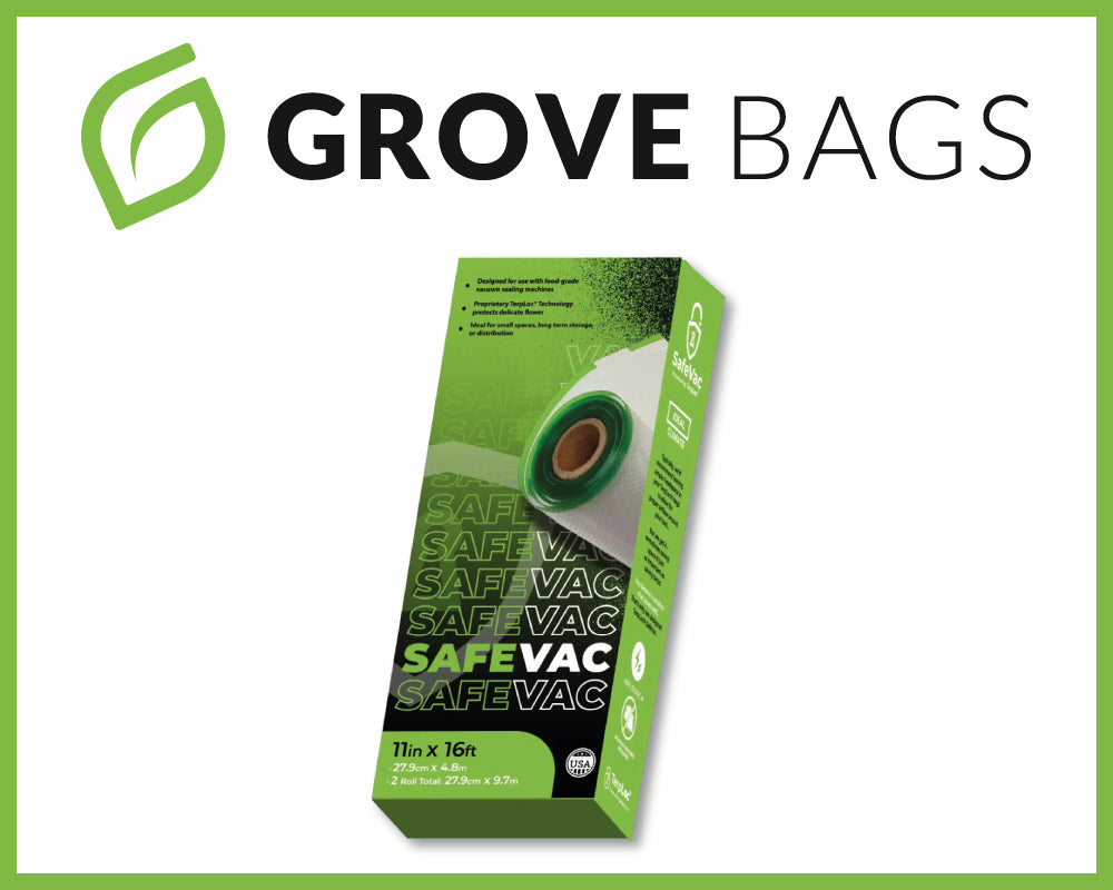 Grovebags Terploc SafeVac - atmungsaktive Vakuumierbeutel (28cmx4,8m) 2 Rollen