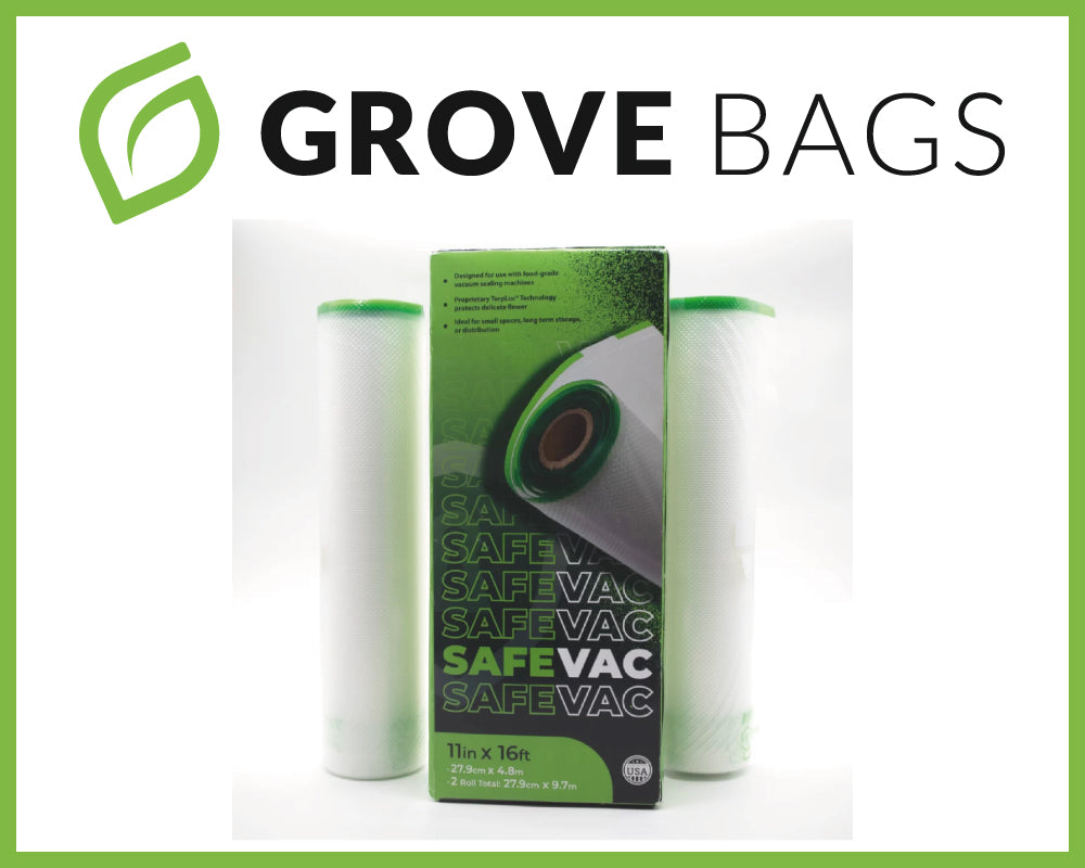 Grovebags Terploc SafeVac - atmungsaktive Vakuumierbeutel (28cmx4,8m) 2 Rollen