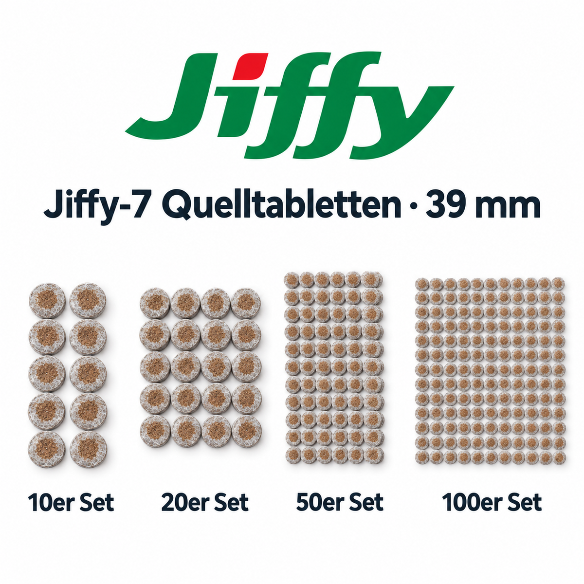 Jiffy-7 Quelltabletten 39 mm – 10 Stück