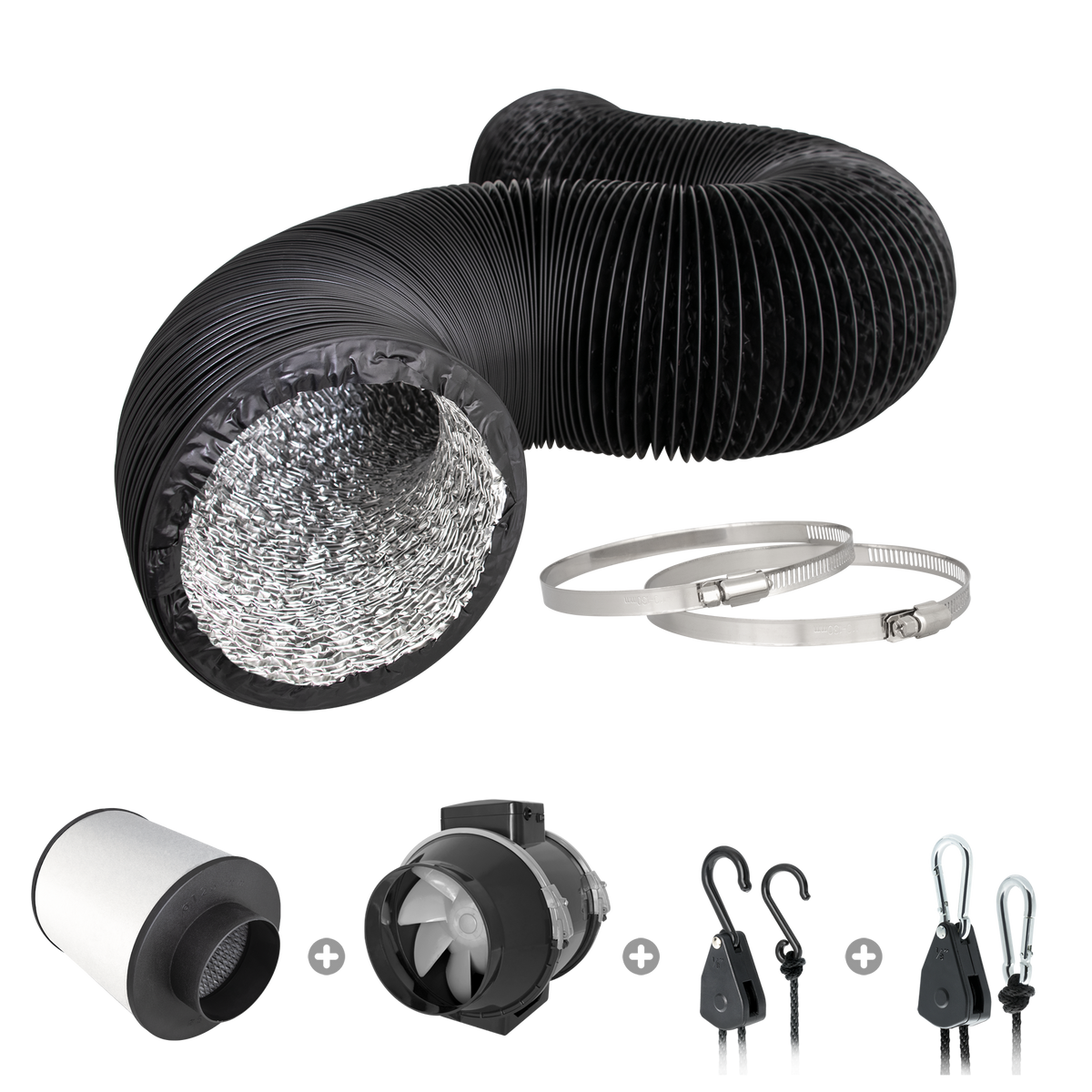 Abluft-Komplettset 100mm/250m³h TRAFIKA EXTRACTOR KIT
