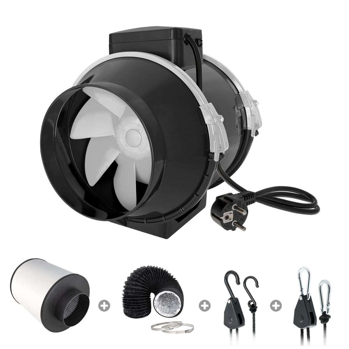 Abluft-Komplettset 100mm/250m³h TRAFIKA EXTRACTOR KIT