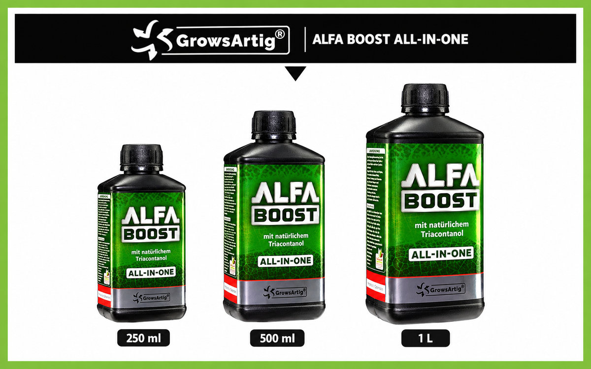 GrowSArtig Alfa Boost All-in-One Pflanzenzusatz – 250 ml, 500 ml, 1 L