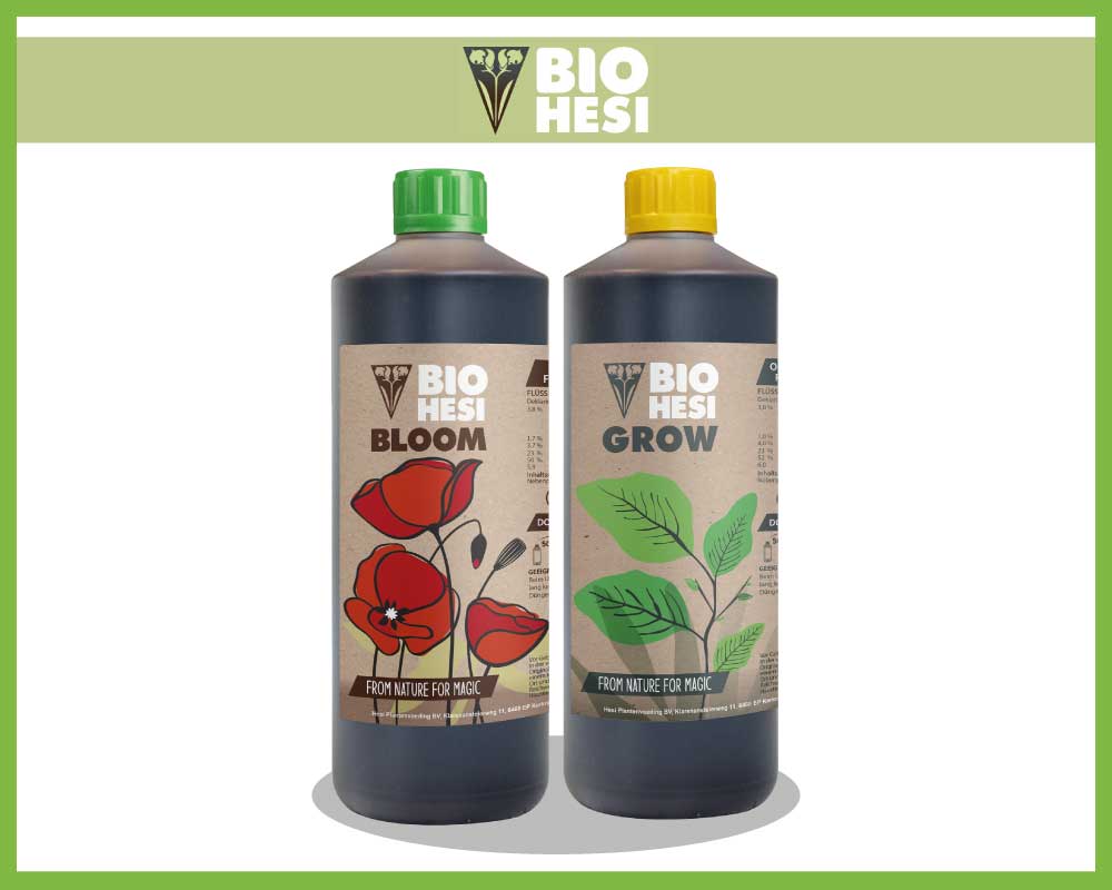 Bio Hesi Bloom und Grow Set mit jeweils 1 Liter, Veganer und Biologischer Blüten und Wachstums Dünger.
