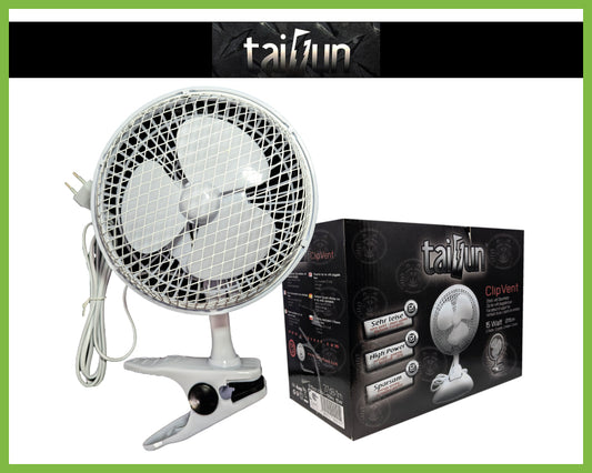 Taifun  15W Ø 15cm Grow Ventilator - 2 Möglichkeiten: Clip oder Standventilator