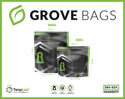 Grove Bags TerpLoc Beutel (24x32cm, 100g) OHNE Fenster (5er Set)