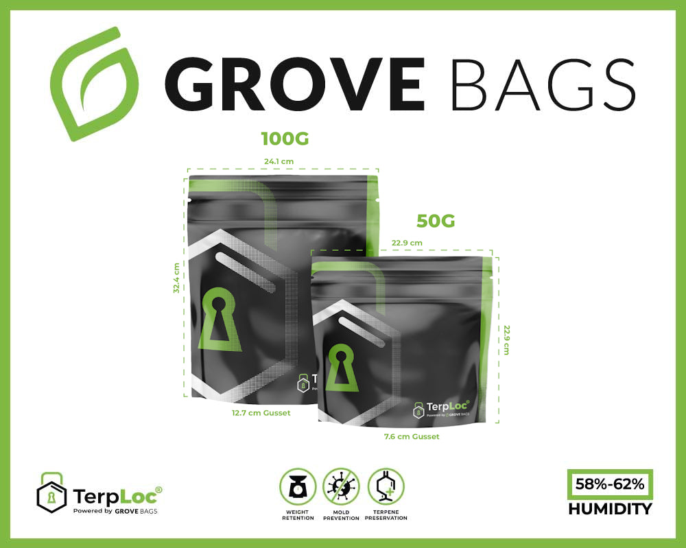 Grove Bags TerpLoc Beutel (24x32cm, 100g) OHNE Fenster (10er Set)