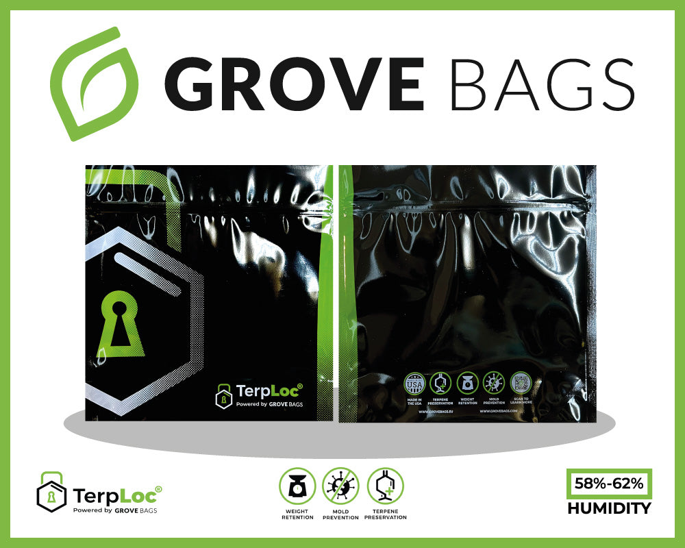 Grove Bags TerpLoc Beutel (20,5x22,5cm, 50g) OHNE Fenster (10er Set)