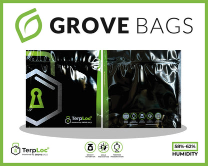 Grove Bags TerpLoc Beutel (20,5x22,5cm, 50g) OHNE Fenster (10er Set)