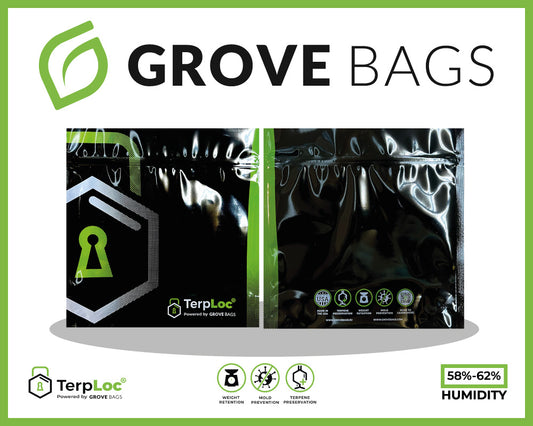 Grove Bags TerpLoc Beutel (20,5x22,5cm, 50g) OHNE Fenster (10er Set)