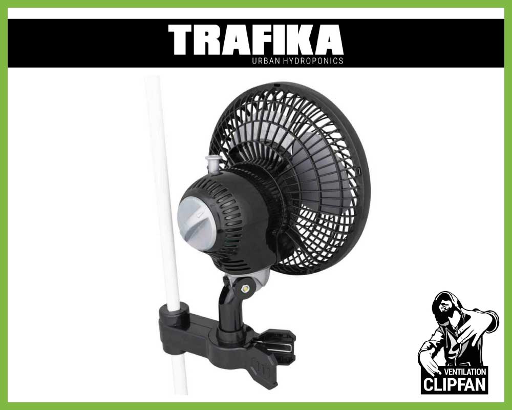 Schwenkventilator mit 20 Watt von TRAFIKA Rückansicht.